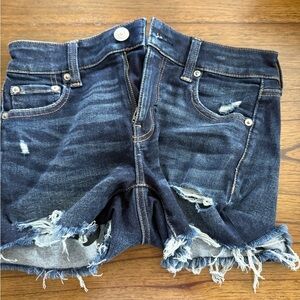 American Eagle Outfitters Blue Distressed Jean Shorts